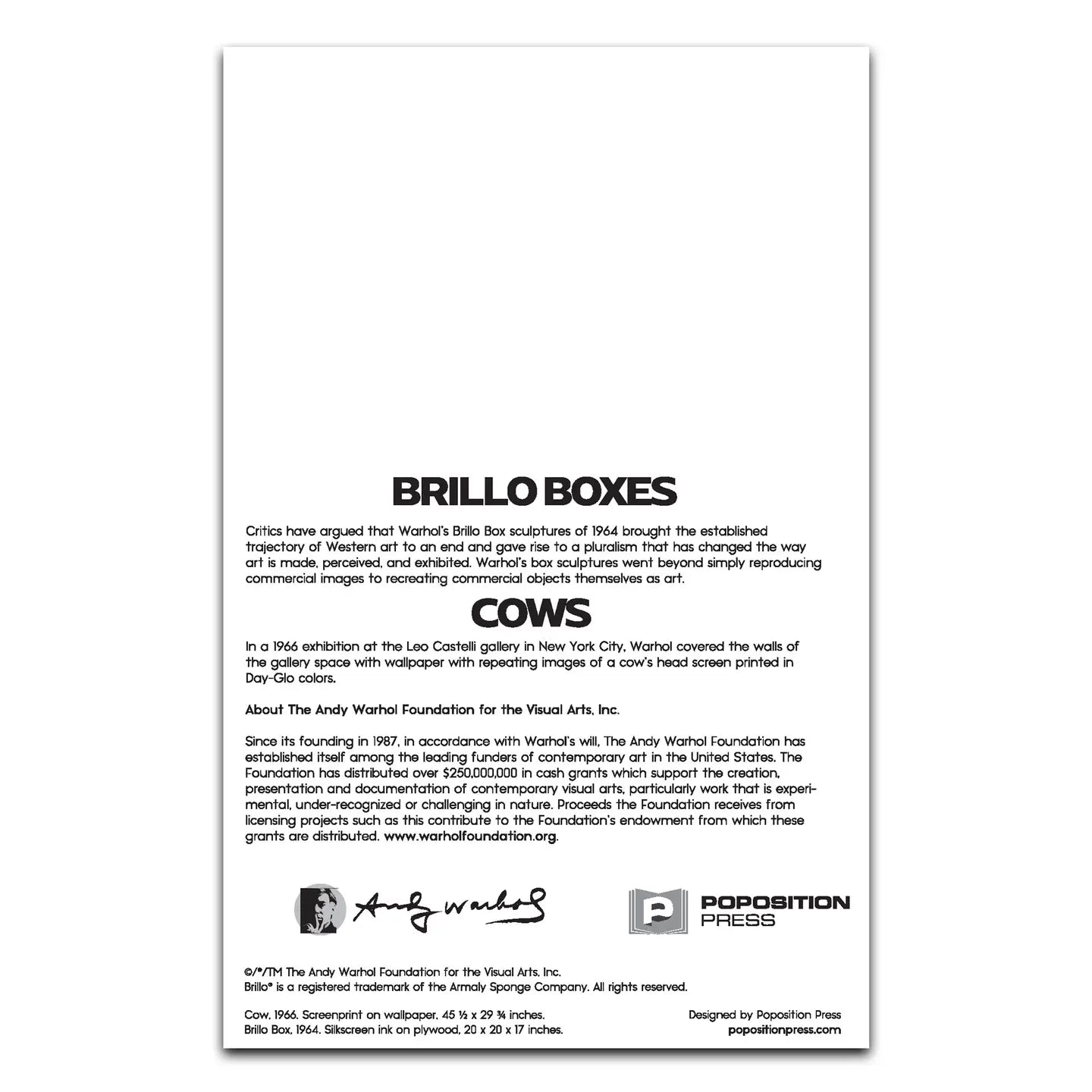 Andy Warhol Brillo Box Sculptures Pop Up Greeting Card