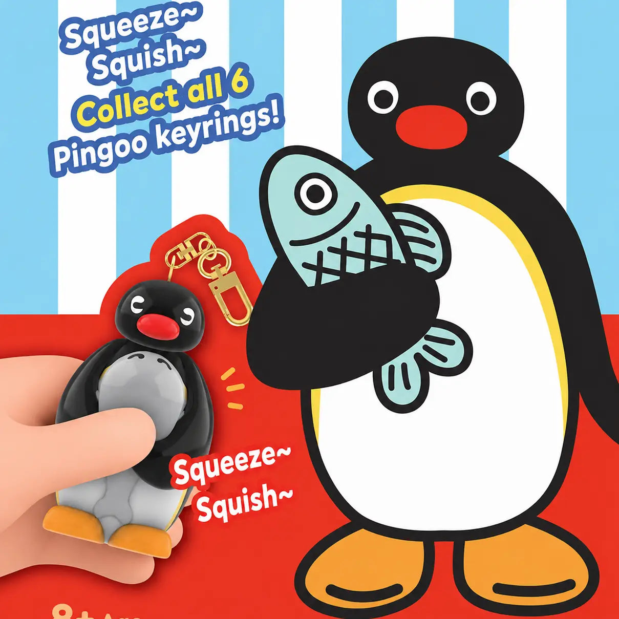 Pingu Random Squishy Keyring Blind Box (6 Styles)-Limited Qt