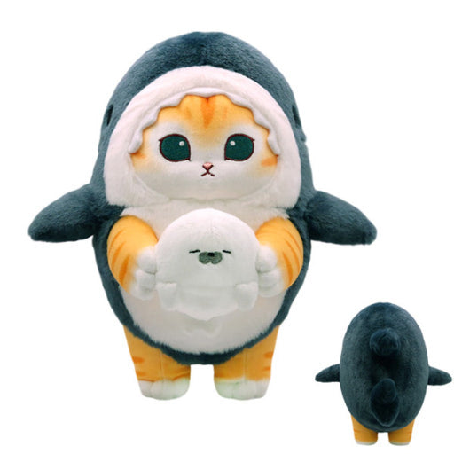Mofusand Shark Costume with Mini Fishing Mascot Plushes - Seal
