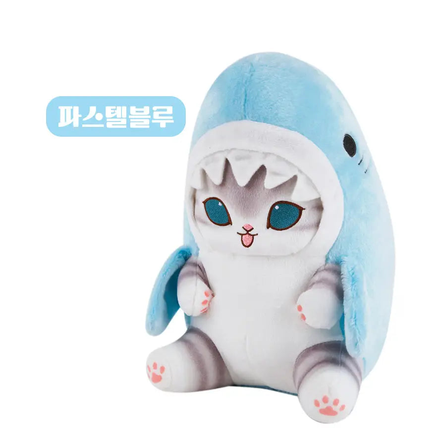 Mofusand Shark Cat Big Plush Doll - Blue Shark