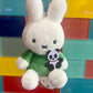 Limited Miffy Plush with Lovely Animal Keychain Bag Charm - Panda
