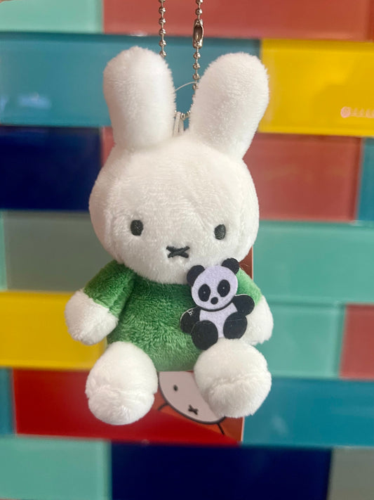 Limited Miffy Plush with Lovely Animal Keychain Bag Charm - Panda