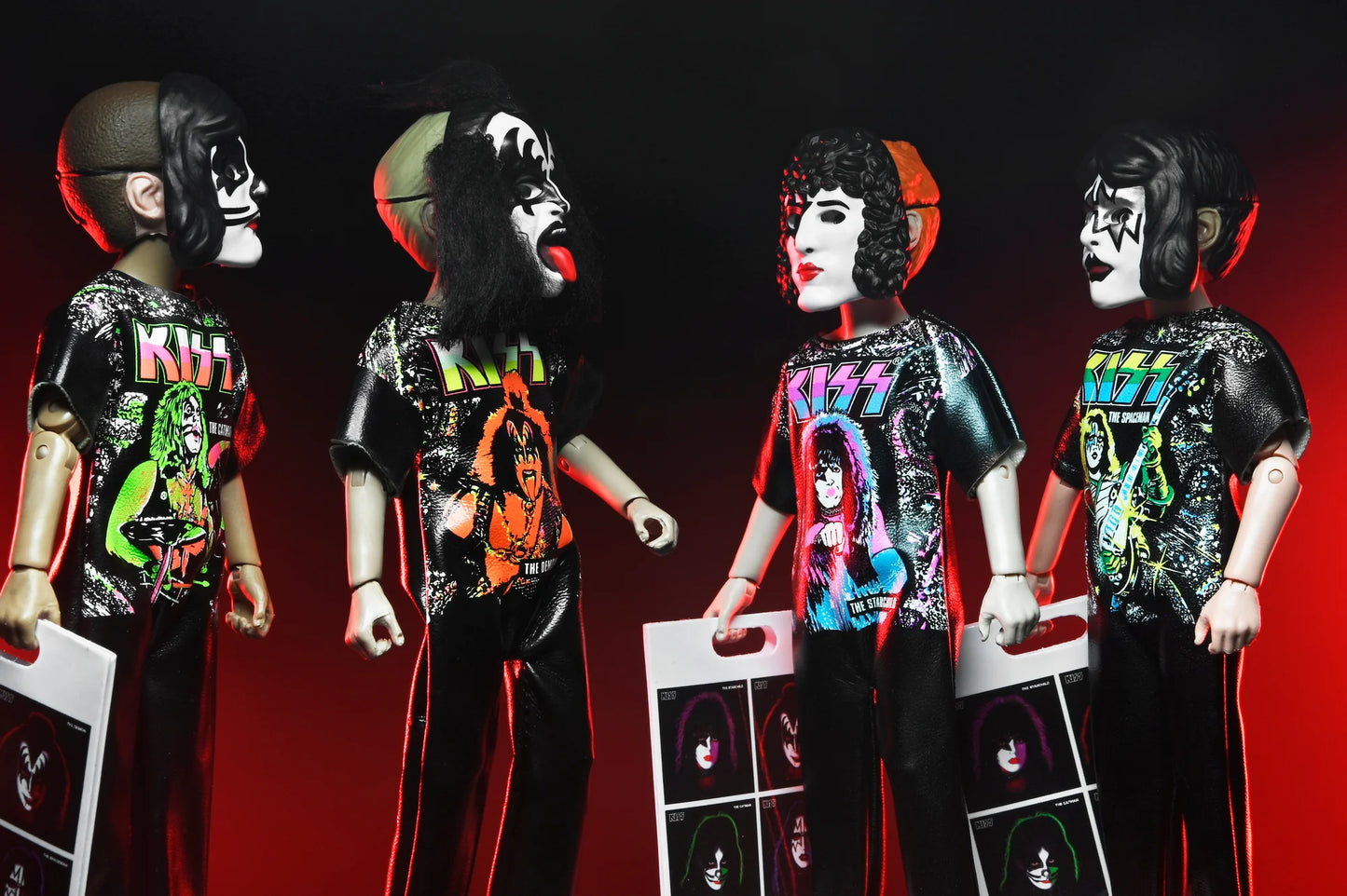 KISS X BEN COOPER COSTUME KIDS COLLECTION - THE STARCHILD, THE DEMON, THE SPACEMAN & THE CATMAN COSTUMED ACTION FIGURE BUNDLE