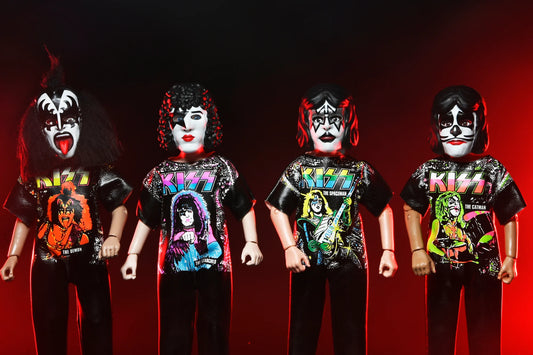 KISS X BEN COOPER COSTUME KIDS COLLECTION - THE STARCHILD, THE DEMON, THE SPACEMAN & THE CATMAN COSTUMED ACTION FIGURE BUNDLE