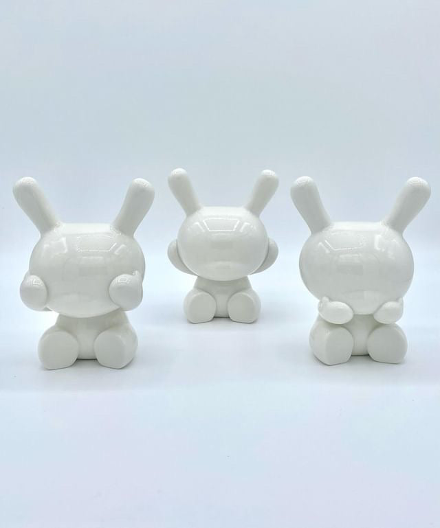 THREE WISE DUNNYS 5” PORCELAIN 3-PACK - WHITE EDITION - LIMITED EDITION OF 500