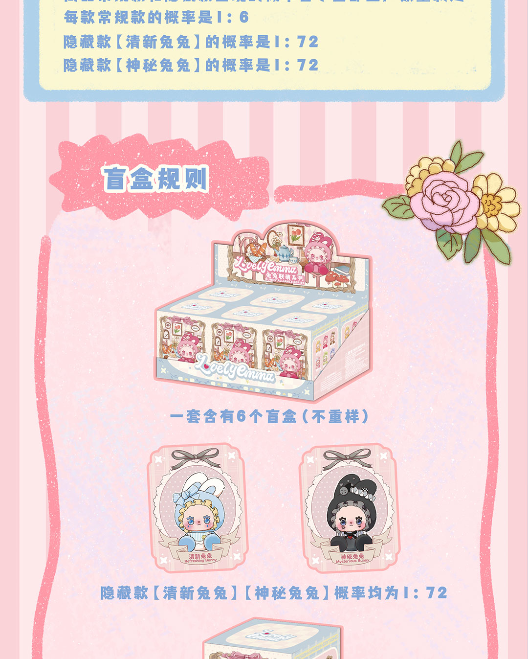 Lovely Emma Bunny Alliance Vinyl Plush Pendant Blind Box