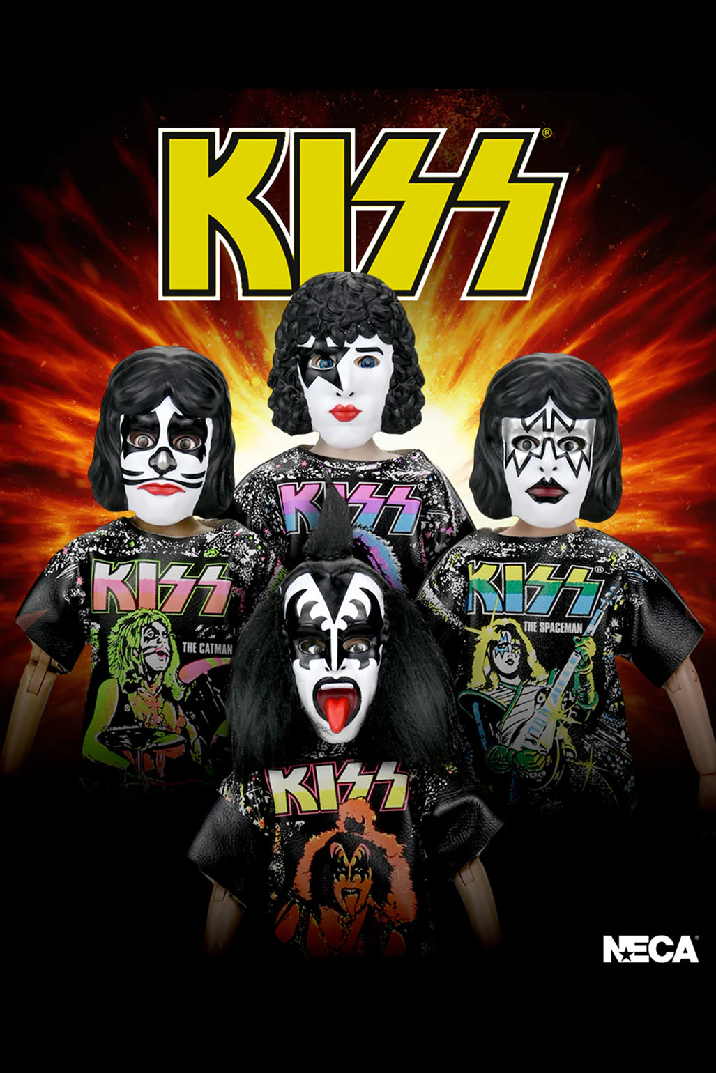 KISS X BEN COOPER COSTUME KIDS COLLECTION - THE STARCHILD, THE DEMON, THE SPACEMAN & THE CATMAN COSTUMED ACTION FIGURE BUNDLE