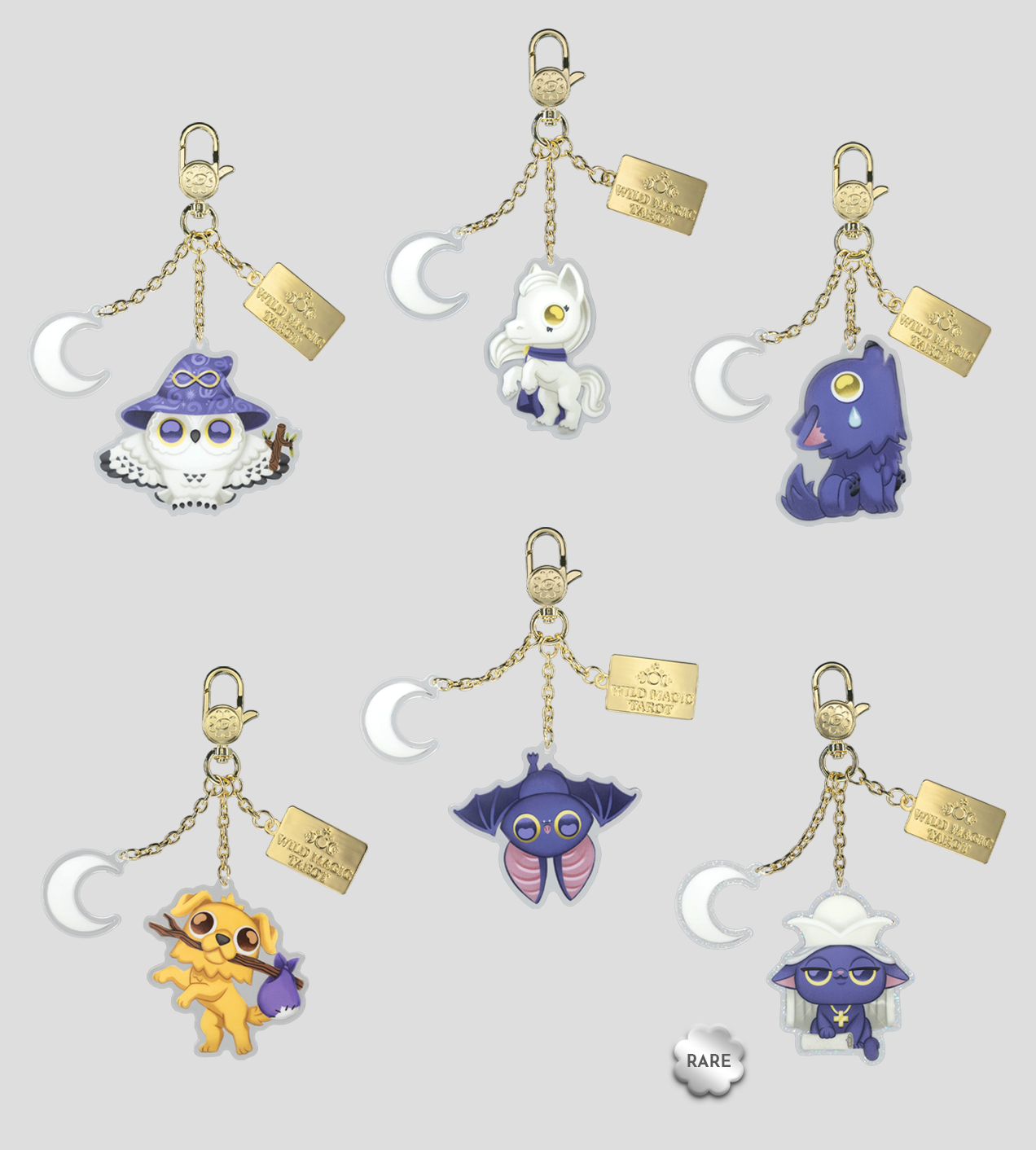 Wild Magic Tarot Mystery Envelope Acrylic Bag Charms