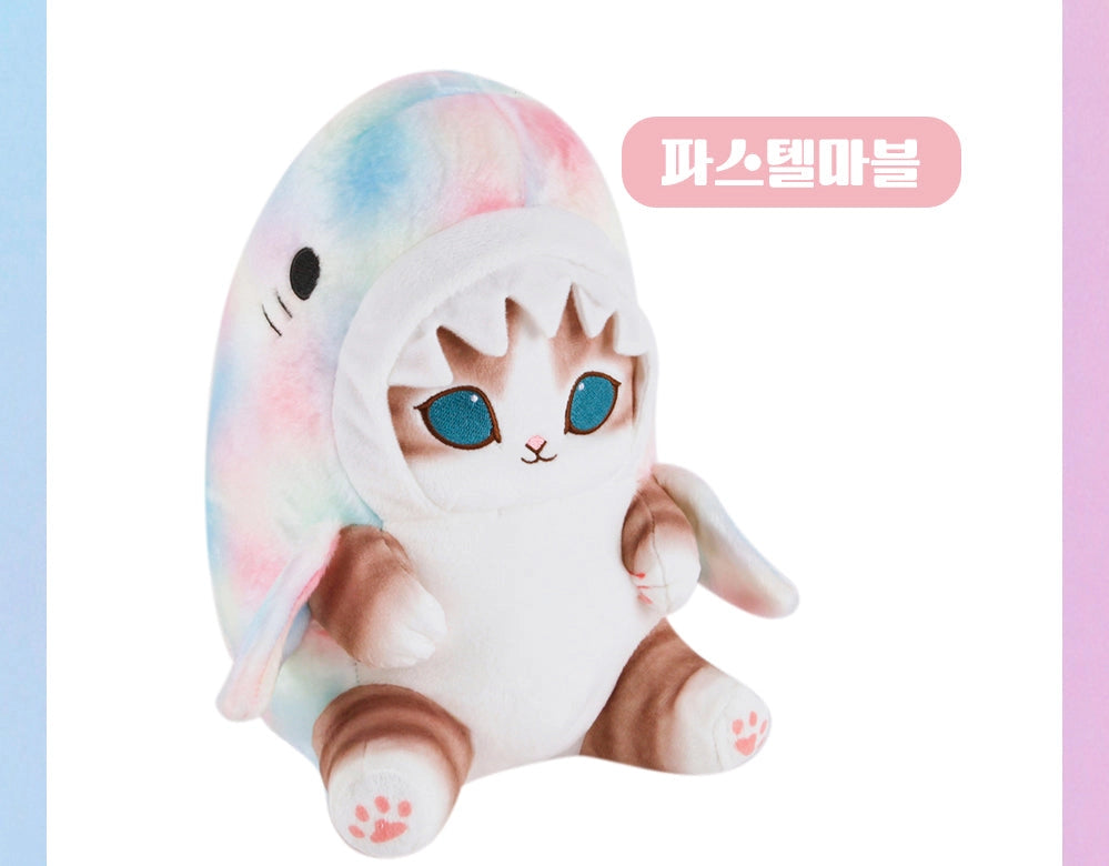 Mofusand Shark Cat Big Plush Doll - Pastel Rainbow