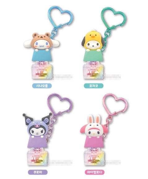 Sanrio Light-Up Collectible Peek Figure Keycap Keyring