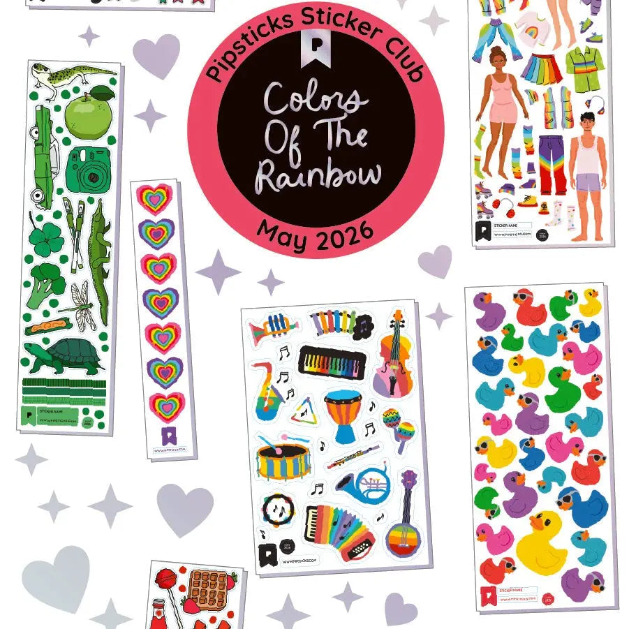 May 2026 Sticker Collections: Kid Colors of the Rainbow