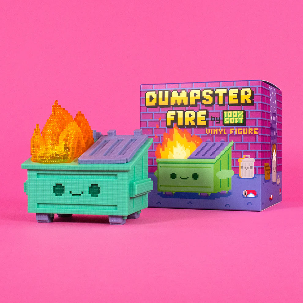 8-Bit Dumpster Fire Vinyl Figure