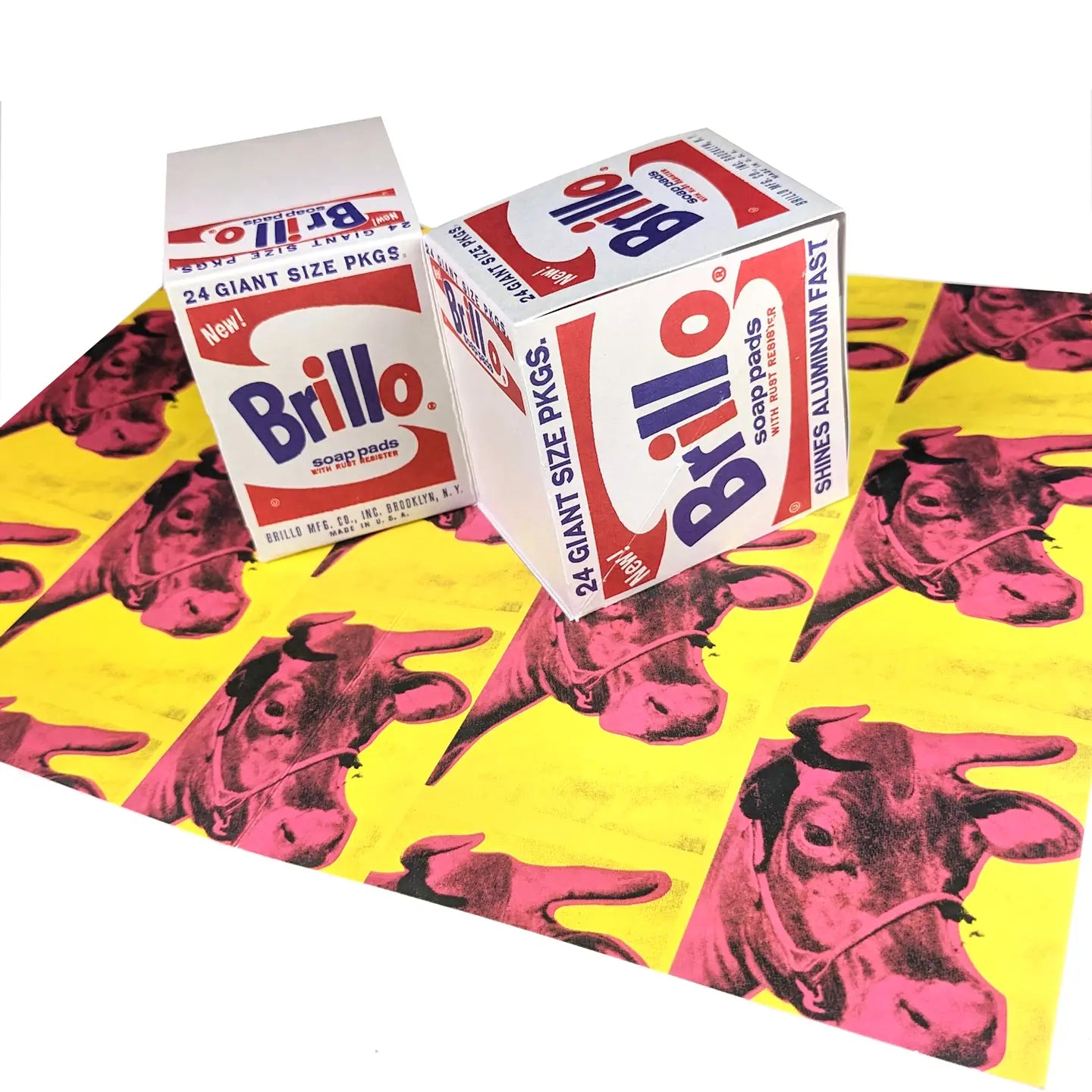 Andy Warhol Brillo Box Sculptures Pop Up Greeting Card