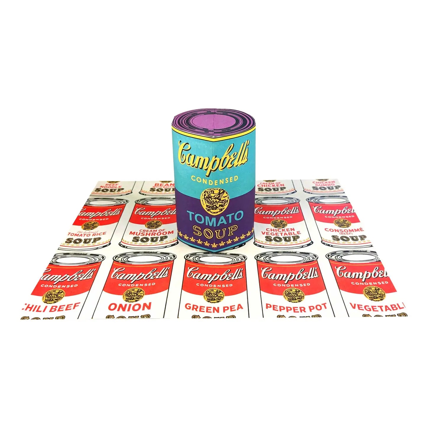 Andy Warhol Campbell's Soup Can Pop Up Greeting Card